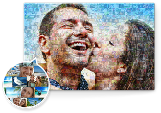 Photo mosaique personnalisée